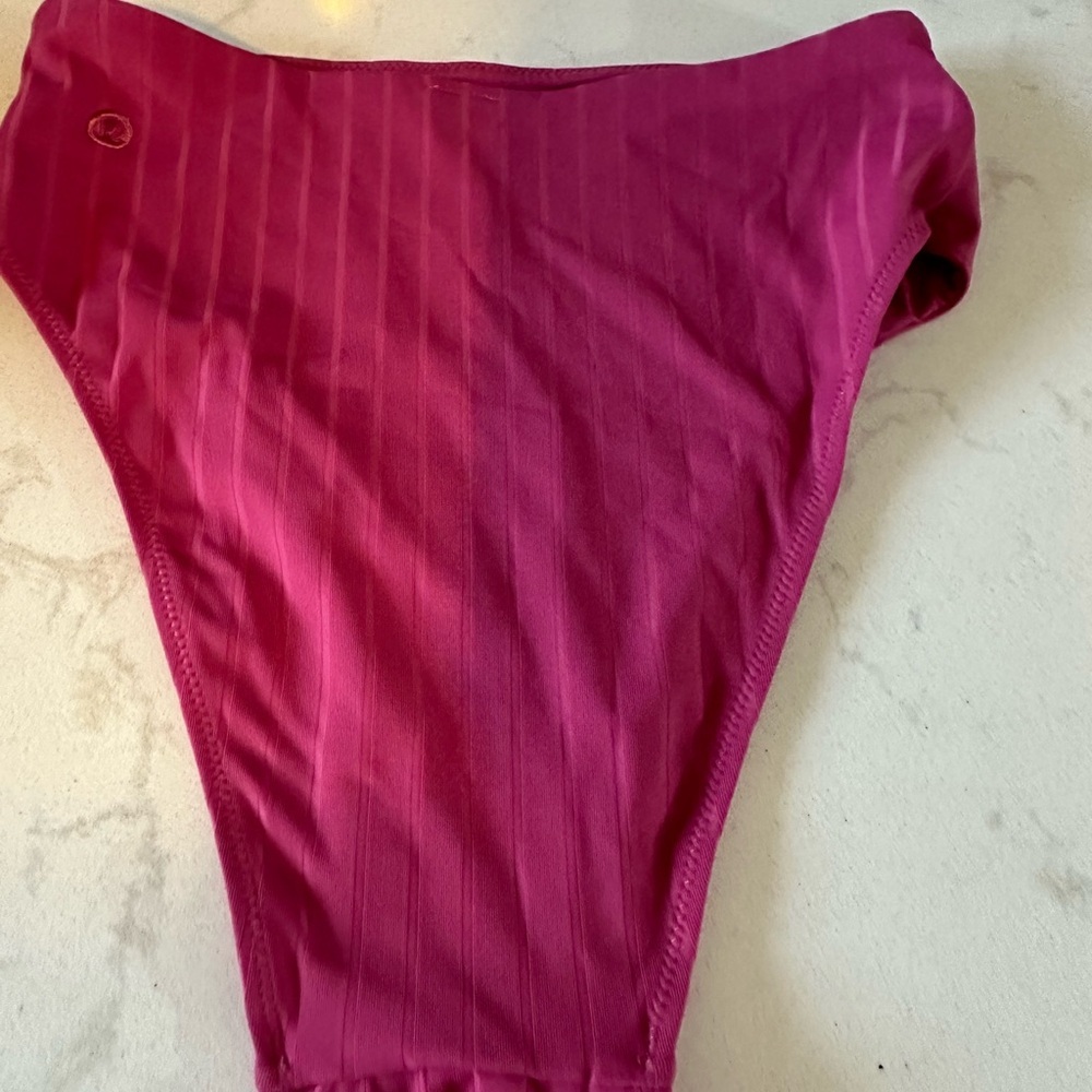 Lululemon Ribbed High-Waist Extra-Skimpy Swim Bottom In Pink